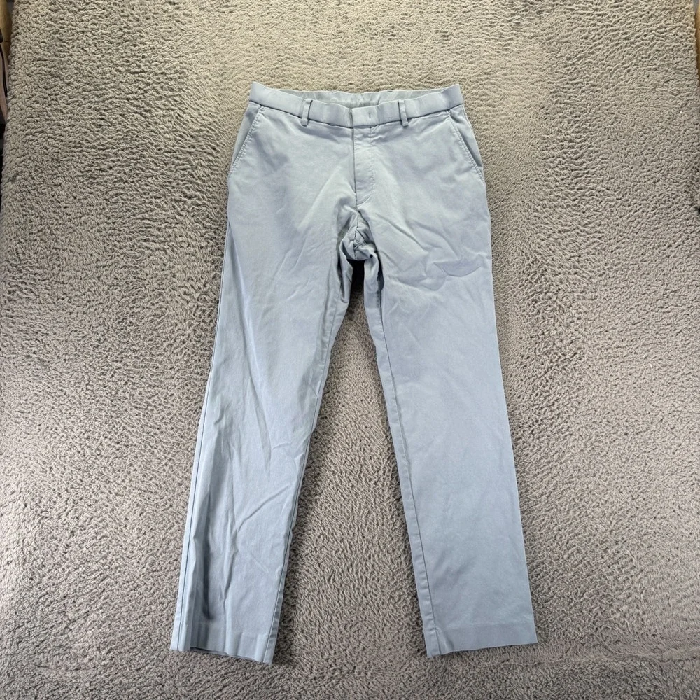 Tommy Hilfiger Pant Mens 32x29 Blue Rayon Chino Straight Business Career Stretch